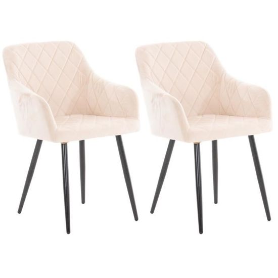 CLP-Lot De 2 Chaises De Salle à Manger Shila Avec Piètement En Métal