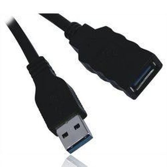 Rallonge USB 3.0 Noir 0,5 Mètre - Câble Mâle/femelle, Design élégant, Neuve