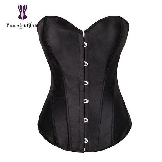Bustier femme,Corsets et bustier en Satin Corset,sur la poitrine