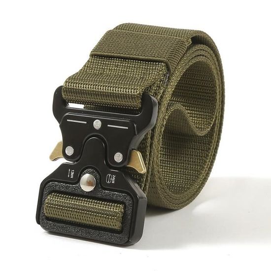 Ceinture Tactique Réglable à Boucle Rapide – Nylon Robuste, Style Militaire Pour Travail Ou Outdoor