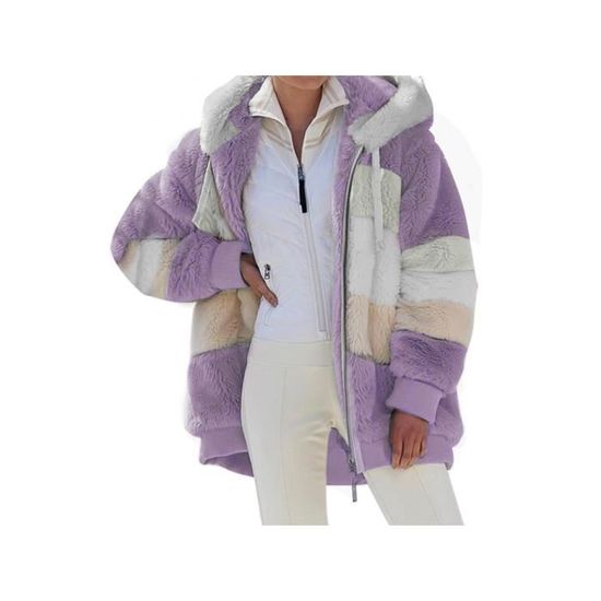 Veste Zippée ZeroXposur Femme, Violette, Taille M, à Capuche, Polaire, Parfait état