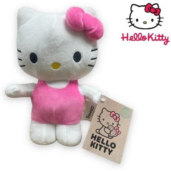 Peluche Hello Kitty Rose 22 cm Sanrio TY chez vous dès demain