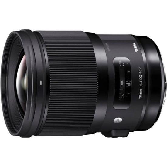 Objectif Sigma 28mm F1.4 pour Reflex Plein Format Nikon - Noir