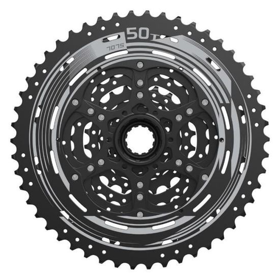 Cassette VTT Sunrace MX8 11 Vitesses 11-46 Dents - Noir, Compatible Shimano MTB