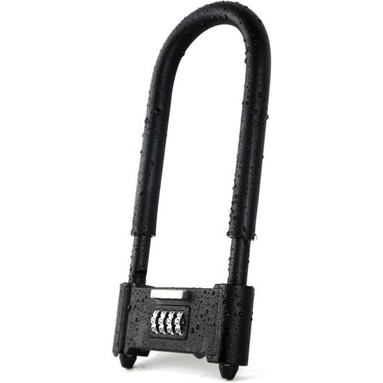 Antivol Vélo U à Combinaison 4 Chiffres - Cadenas En Forme De Fer à Cheval