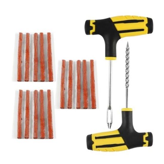 Kit De Réparation De Pneus Sans Chambre à Air - Outils De Cloutage Avec Jauge, Pince, Aimant