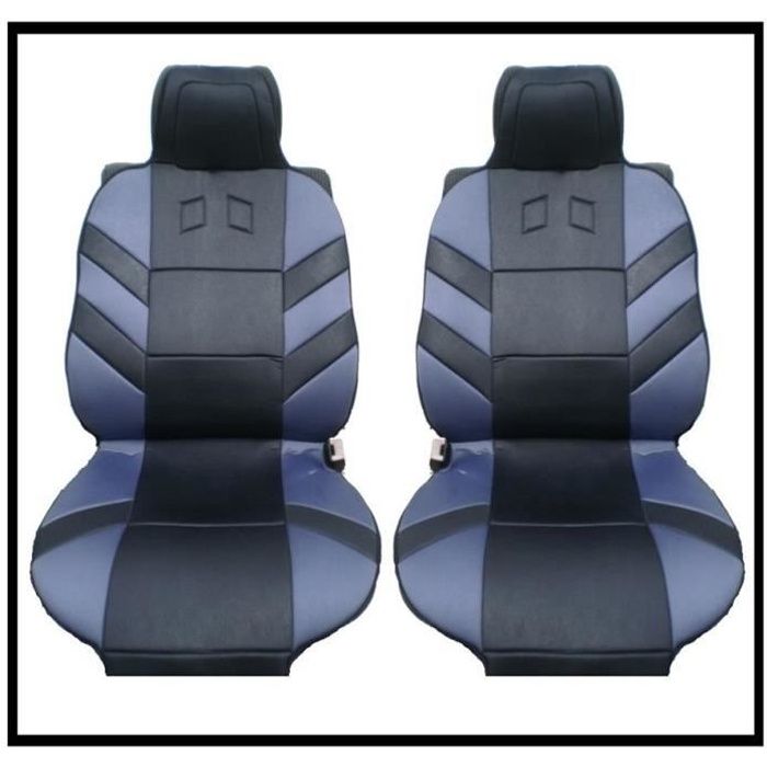 HOUSSES COUSSIN COUVRE-SIEGES UNIVERSEL GRIS-NOIR VOITURE AUTOS BUS CARAVANES