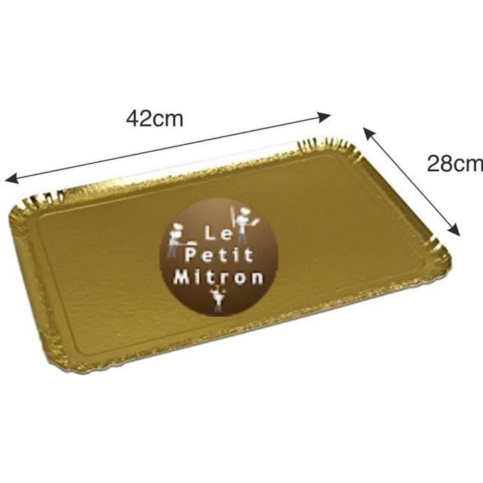 25 plateaux traiteur or - plateau 28x42 cm