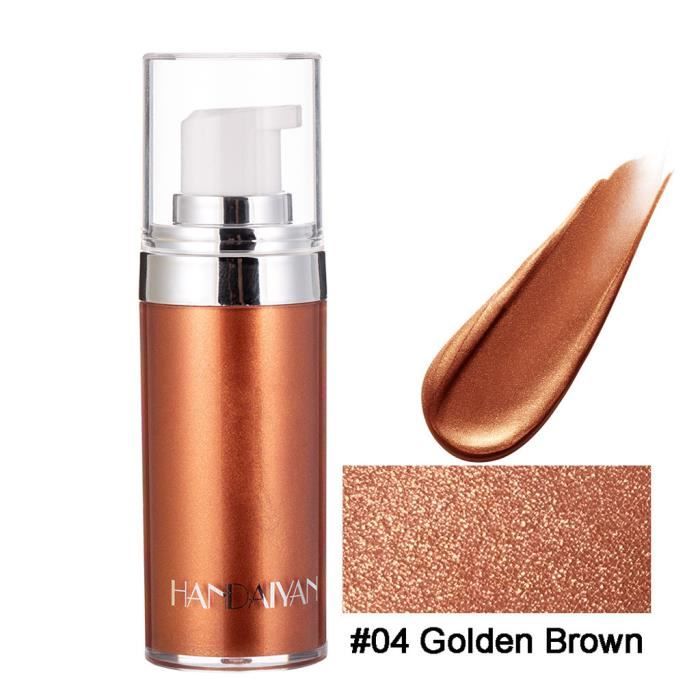 Surligneur Maquillage Gold Liquid Face Eye Contour Brightener Glow Shimmer QXH90808084D_kandyfine