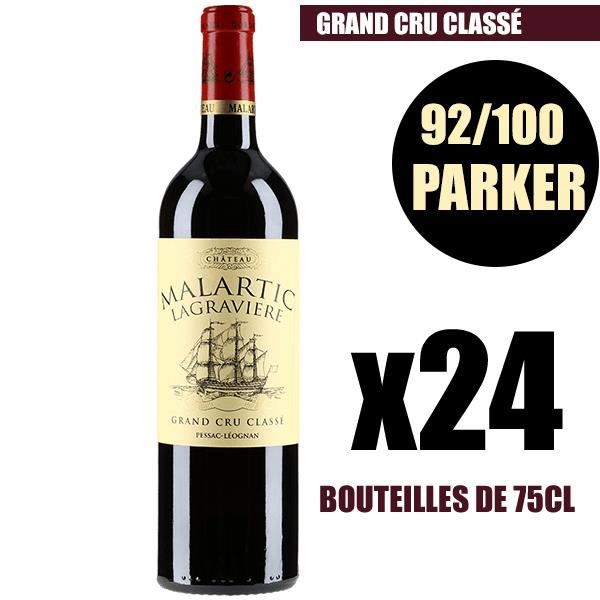 X24 Château Malartic-Lagravière 2014 75 cl AOC Pessac-Léognan Rouge Grand Cru Classé Vin Rouge