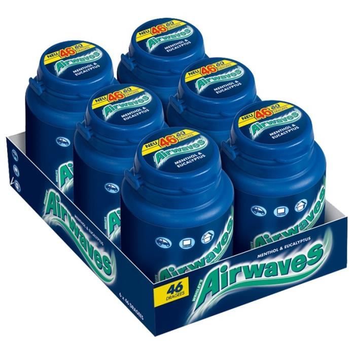 Airwaves Menthol Eucalyptus gum Wrigley 6 piéces