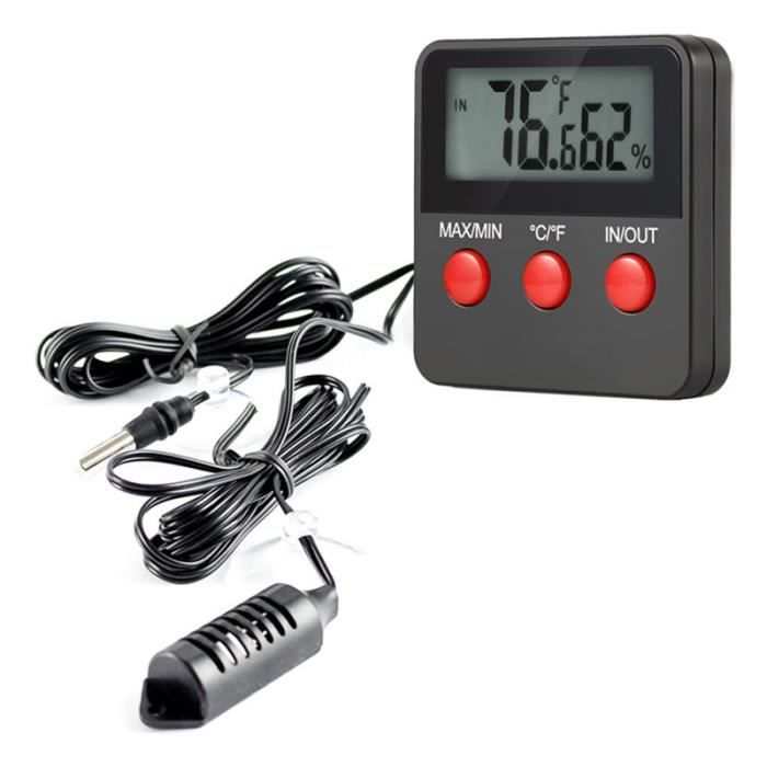 1 Pc affichage numérique humidité mètre mesure de température thermomètre hygromètre pour Reptile animaux domestiques usage