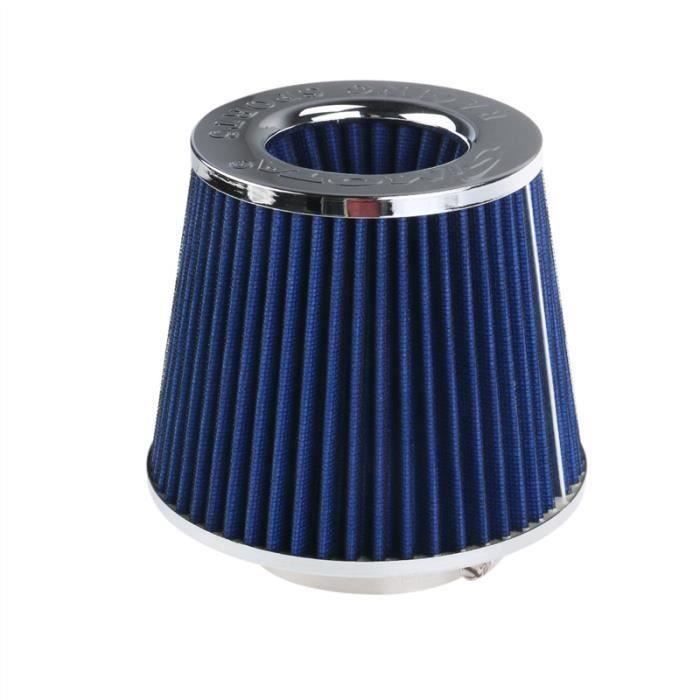 XY Car Air Filtre Rond Fuselé Universel Froid Kits d'Admission d'Air en Fibre de Carbone (Bleu) - XYCYD821B1817