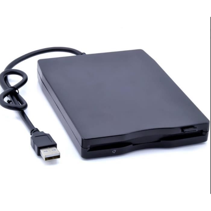 Lecteur de disquette FDD externe portable 3,5 -USB 1,44 Mo Plug and Play pour PC Windows 2000 / XP / Vista / 7/8/10 Mac 8.6