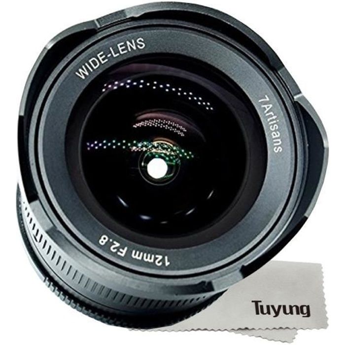 7artisans Objectif ultra grand angle 12 mm F2.8 APS-C pour Canon EOS-M Monture M1 M2 M3 M5 M6 M10
