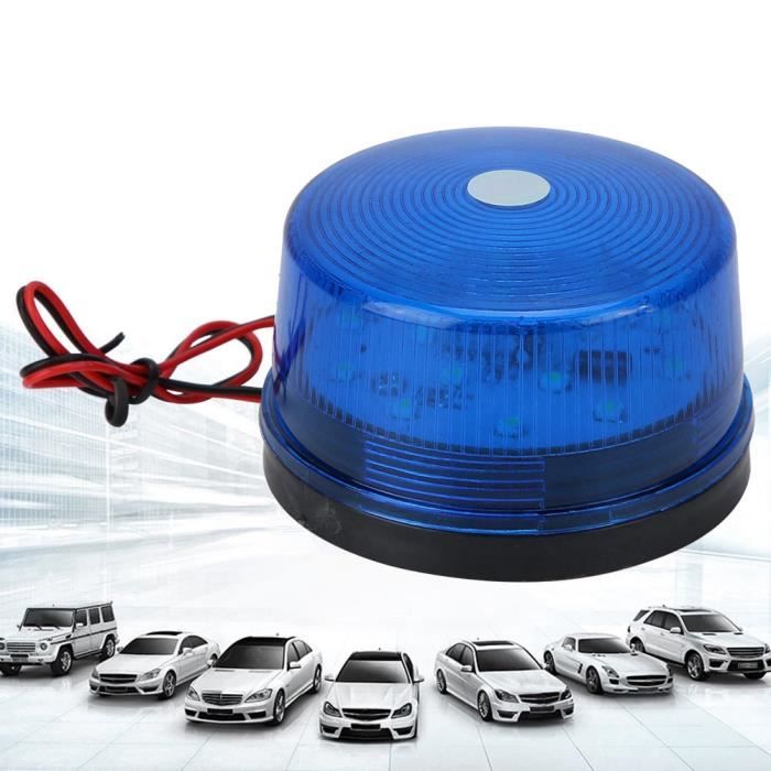 EBTOOLS lumières LED 12V LED clignotant gyrophare stroboscopique LED voyant d'avertissement lampe d'urgence de sécurité (bleu)