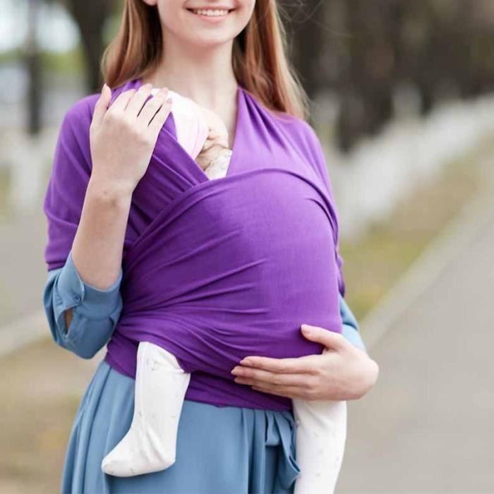 Echarpe de portage réglable Porte bébé Violet fonce