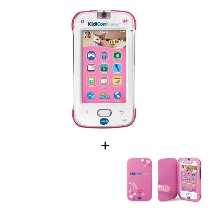 VTECH - KidiCom Max rose + KidiCom Etui de protection rose
