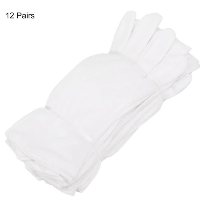 Cikonielf Gants industriels en coton 12 Paires Gants de Protection de Coton pour Usage des Travaux Ménagers Agricoles