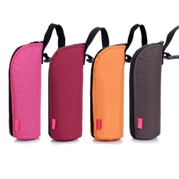 MCSAYS Pouch Biberon Rangement Repas Sac Voyage Isotherme Bébé Portable Rouge