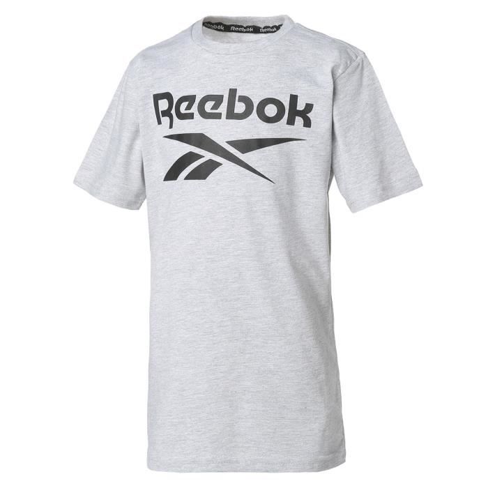 Teeshirt garçon REEBOK - Gris - logo Classic