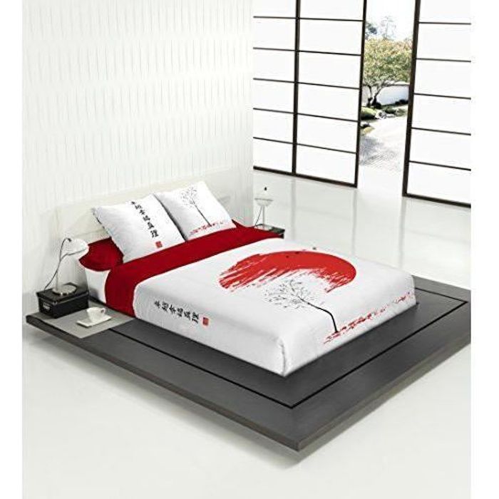 Tsuki Parure de couette japonaise Hinata Zen Chillout 100% coton (lit 180) - EM000952