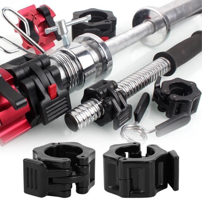 Barbell Serrure 30mm Haltères De Levage De Poids de Gymnase Barre Haltère Serrure Pince Collier À Res0 HAN3