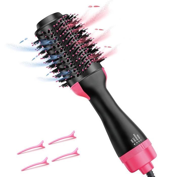 One Step Brosse Soufflante 3 in 1 Sechoir Cheveux et Brosse à Air Professionnel Chaud avec Ion Négatif pourCheveux Bouclés et Lissés