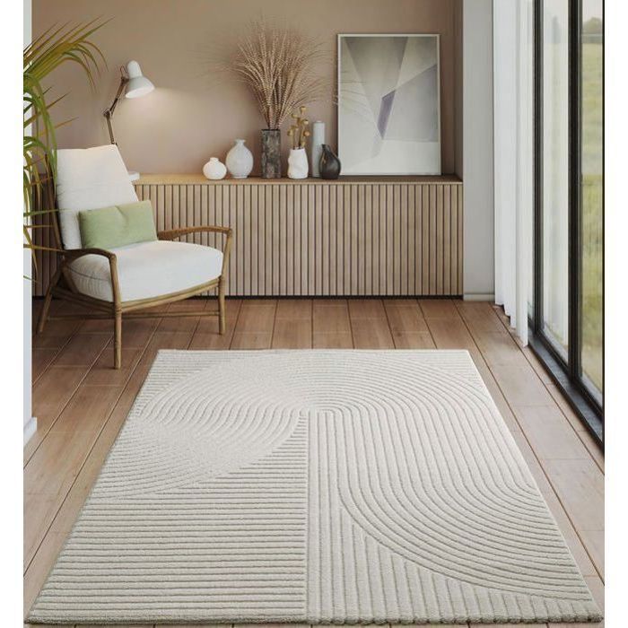 Tapis Moderne - THE CARPET - Everest 2251 - 200x290 cm - Effet 3D - Design Scandinave