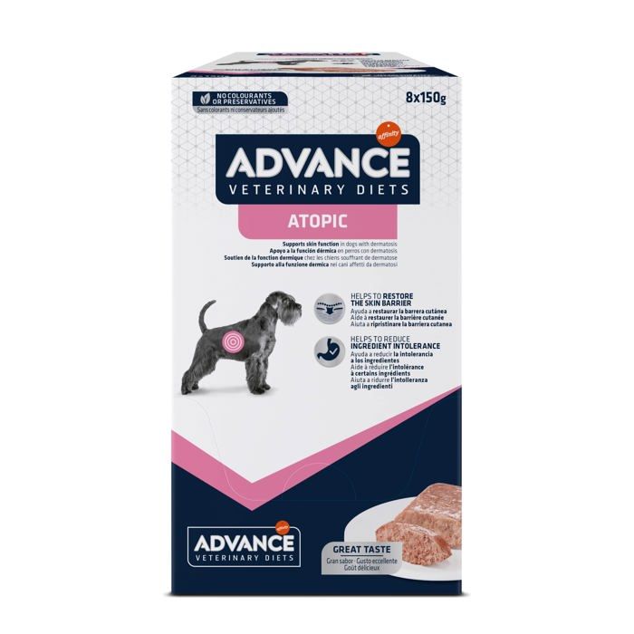 Advance veterinary diets - 925967 - Atopic Nourriture Humide pour Chiens: Multipack 8 sachets 150g