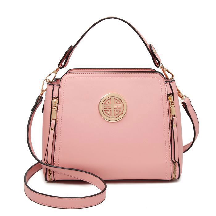 Sac à bandoulière - MISS LULU - Classique et élégant - Rose - Cuir PU - 25x21x12 cm