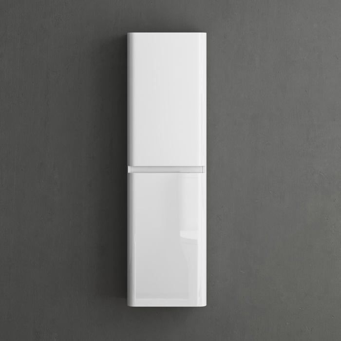 Mai & Mai Meuble de Salle de Bains Meuble Colonne de Rangement Murale Armoire Haute 35x20x120cm Blanc Lucca