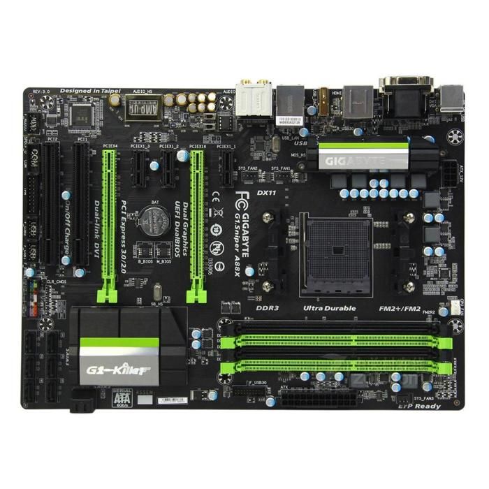 Carte mère GIGABYTE G1 Sniper A88X AMD A88X Socket FM2 / FM2+ 4xDDR3 SDRAM 64GB ATX - Gigabyte