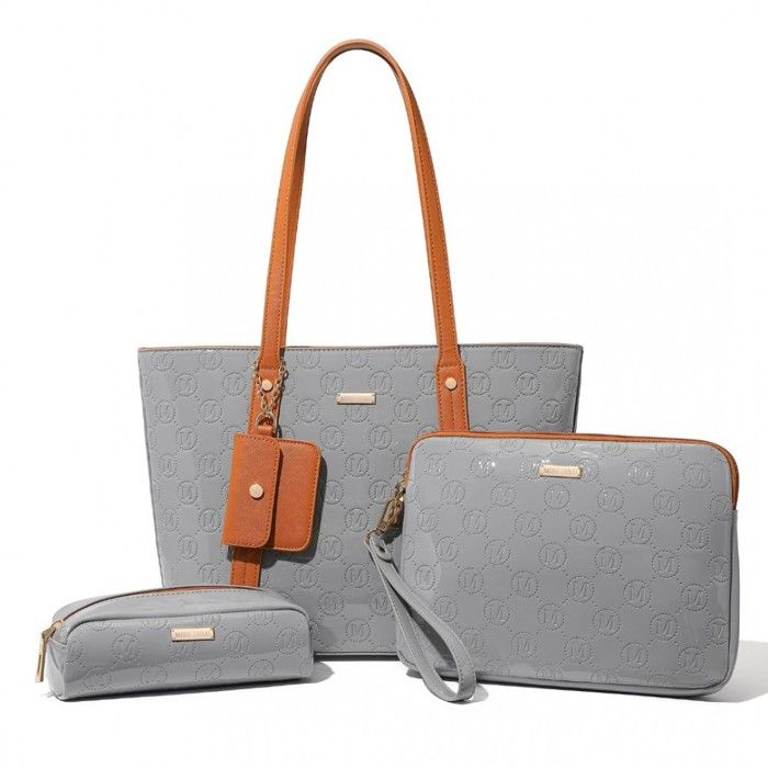 Set 4 Pièces Sacs à Main Femme Cuir Synthétique - Bandoulière + Pochette + Portefeuille Élégant, Style Luxe Pas Cher