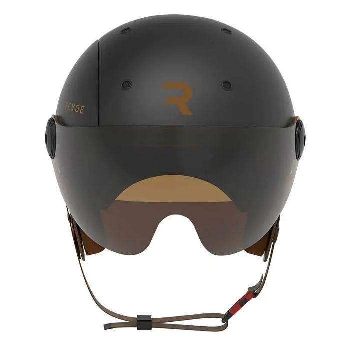Casque avec visière reglable protection oreille amovible Revoe Premium - noir mat