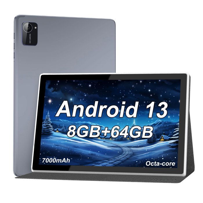 Tablette Android 10 avec étui Octa-Core 8GB+64GB jusquà 128GB appareil photo 5+8MP 7000mAh  Haute performance & bas prix