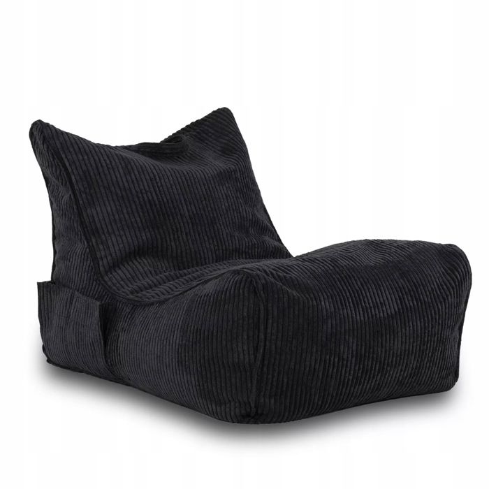 Ecopuf Simone Pouf En Velours Avec Repose-Pieds Rembourré 75x73 Cm - Confort Et Style