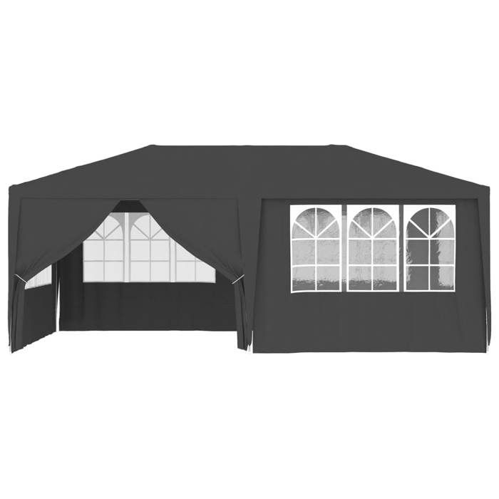 Tente de jardin - lemon - et parois latérales - 4x6 m Anthracite 90 g/m² t203