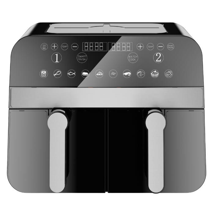 Friteuse à air chaud Airfryer numérique double panier Noire 2400W 9L Comfy Nest CNAFD45NB - Comfy nest