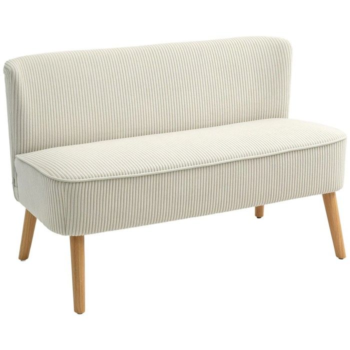 HOMCOM Canapé 2 Places Banquette Style Scandinave Dossier Capitonné En