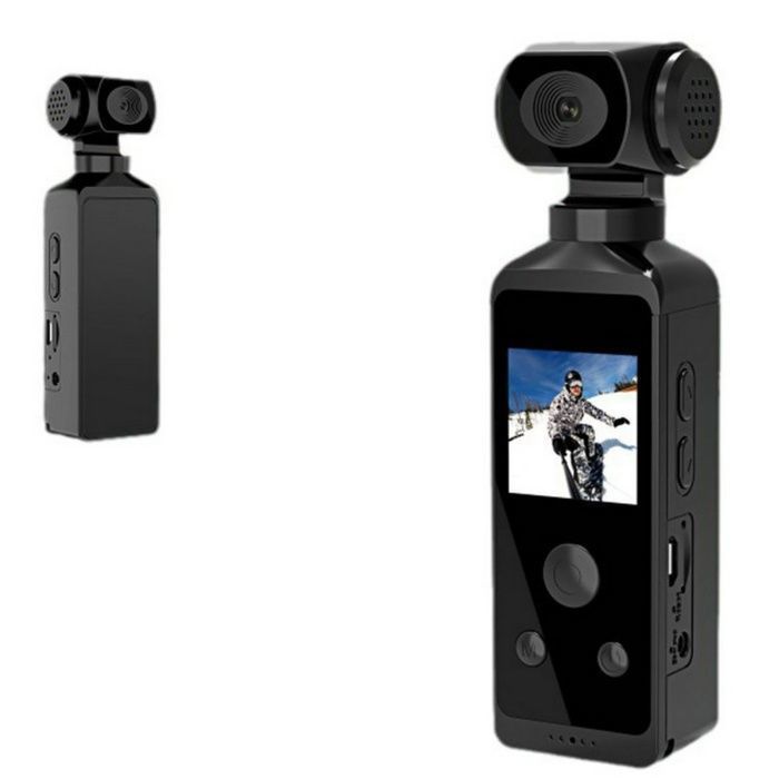 Caméra daction 4K WiFi stabilisation dimage écran 133 pouces prise de vue HD objectif rotatif à 270° noir