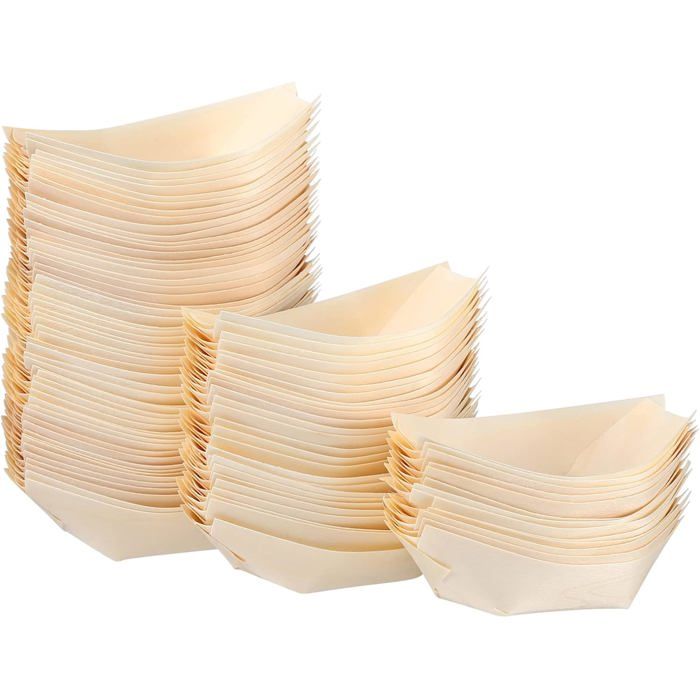 200 pièces Plateau de service en bois pour sushi petit