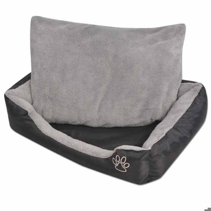 Noir Lit pour chiens canapé/Panier antidérapant avec coussin rembourré Taille L Noir A605 Noir Lit pour chiens canapé/Panier antidérapant avec coussin rembourré Taille L Noir A605
