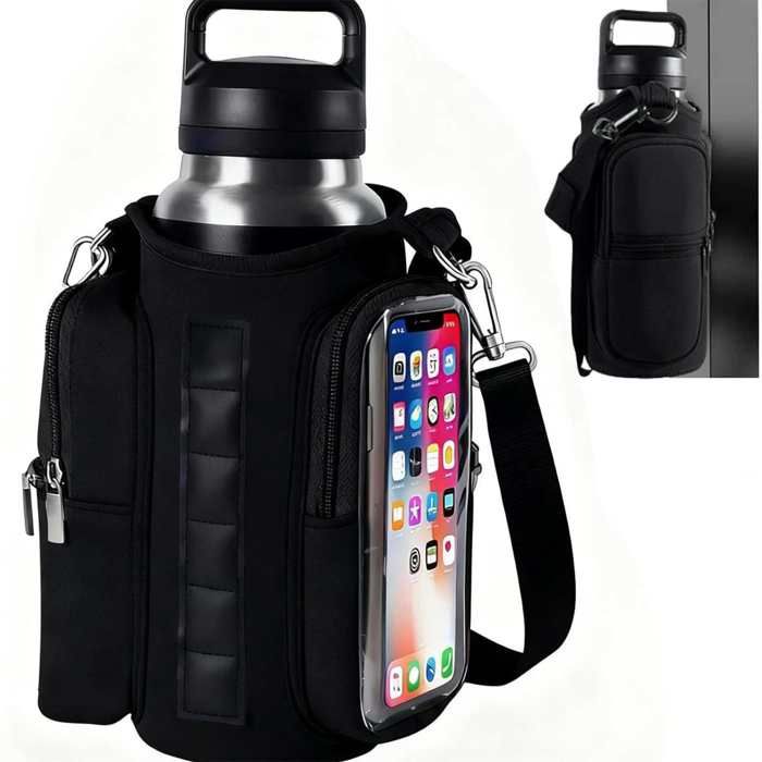 Sac isotherme multifonction sport extérieur pochette magnétique portable bandoulière support gourde entraînement nior