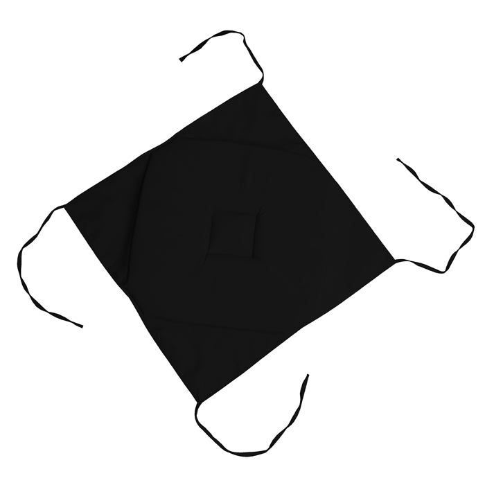 Coussin de chaise - Stof - 40x40 cm - 100% polyester - Noir - Modèle Nelson - Confortable - Facile dentretien