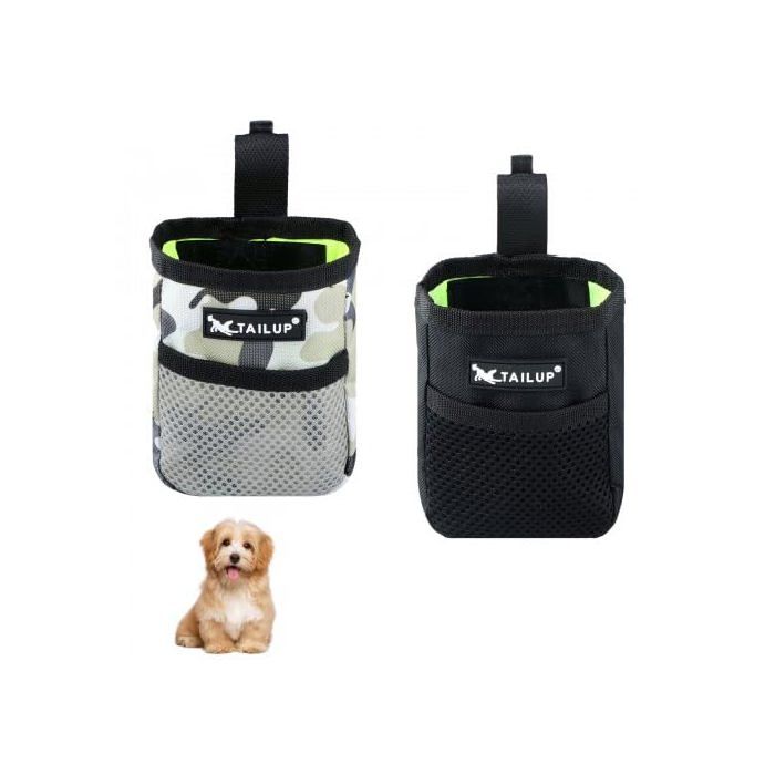 2 sacs friandises chien clip ceinture - Pochette dressage croquettes - Accessoire promenade multifonction Lumiryn
