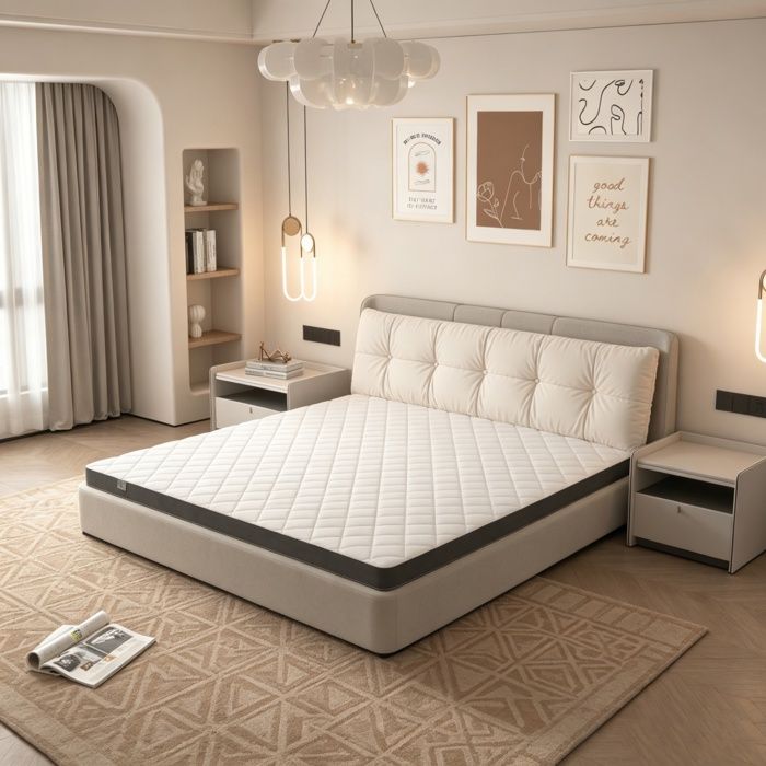 Matelas confortable H3 180×200 cm résistance moyenne certification Oeko TEX hauteur 7 cm mousse gaufrée sept zones
