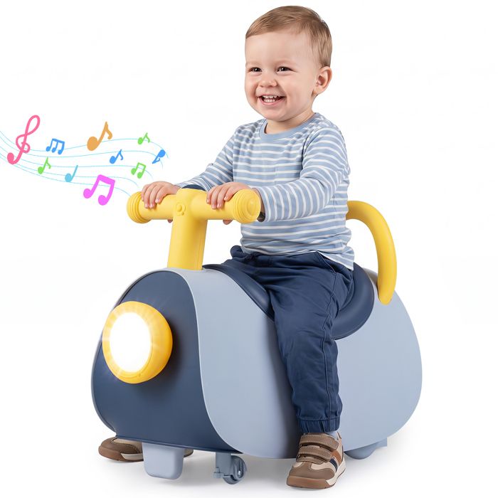 COSTWAY Porteur Enfant avec Phare LED et Musique 4 Roues Rangement sous Siège Dossier Large Anti-basculement 18-36 Mois Bleu COSTWAY Porteur Enfant avec Phare LED et Musique 4 Roues Rangement sous Siège Dossier Large Anti-basculement 18-36 Mois Bleu