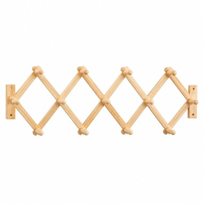 Porte manteau mural - Extensible en bois Crochet pour sacs et vêtements sur porte - Fixation murale
