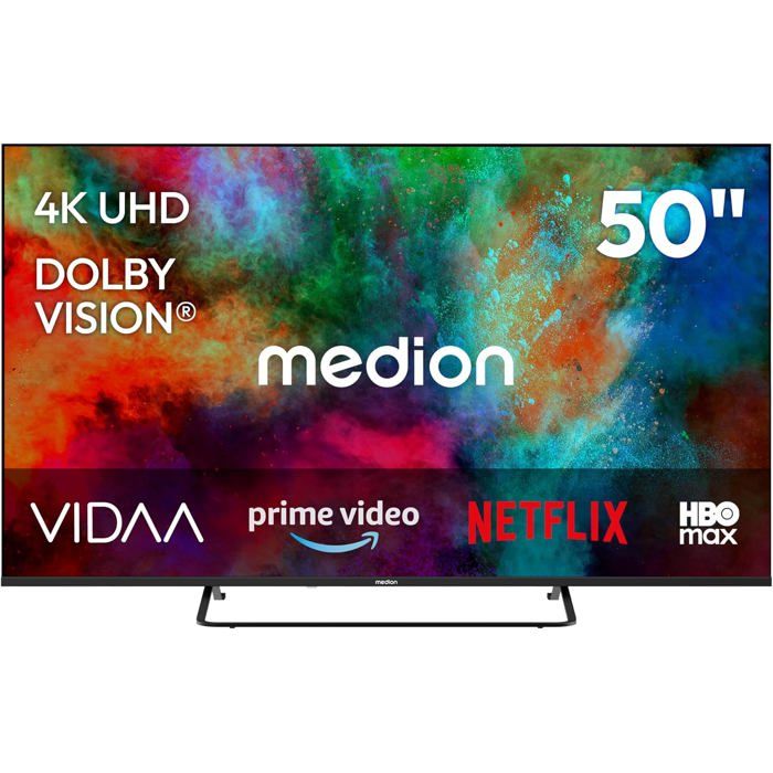 TV 50 Pouces (125 7 Cm) Ultra HD Smart TV Dolby Vision HDR Dolby Atmos Vidaa Store Prime Video DAZN HbbTV PVR Bluetooth